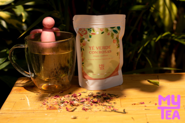 Té verde con rosas - Imagen 2